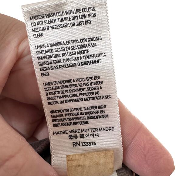 Mother The Curfew Wide Leg Corduroy Pants/Jeans Light Grey/Brown Size 29 - Picture 4 of 11